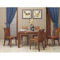 China Sharply Modern Kitchen Dining Sets Contemporary Wood Dining Table Veneer Finishing on sale