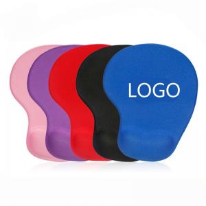 China Advertisement mouse pad with wrist protection 23*19cm rubber logo custiomized supplier