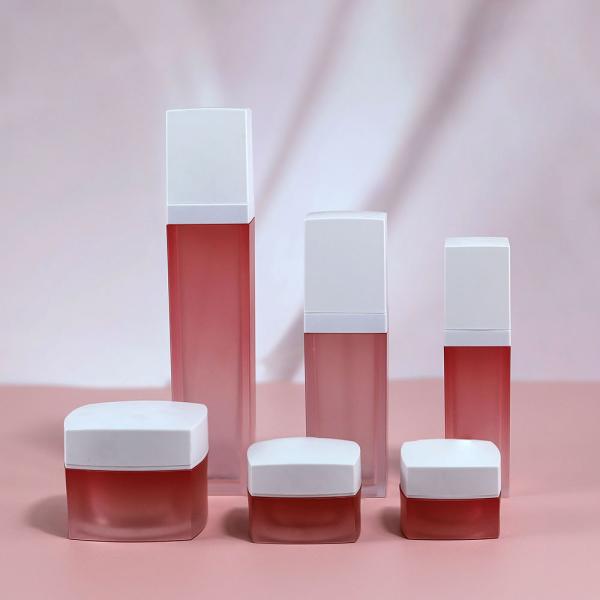 Bouteille acrylique carré transparente Bouteille de crème pour les yeux en plastique Pour la sérigraphie d'emballage