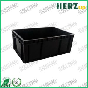 China Dust Proof Non Toxic ESD Tote Boxes , ESD Plastic Bins For Electronic Workshop supplier