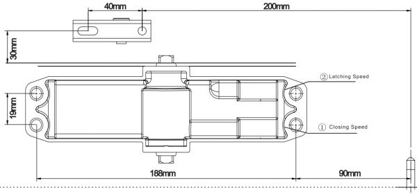 Automatic Electric Door Closer Closing Speed Adjustment 180