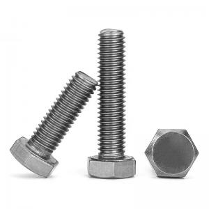 Light Weight Pure Titanium TA2 Hex Head Bolt Corrosion Resistant Natural Finish