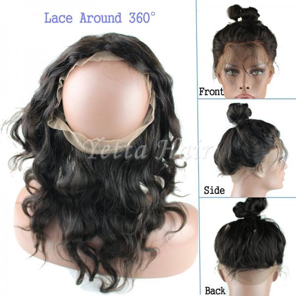 360 Lace Frontal Lace Top Closure Virgin Hair Body Wave Natural Hairline