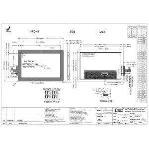 Smart 8'' FHD TFT LCD CTP Display 1920*1200 LCD Screen IPS Viewing 1000nits LVDS Interface