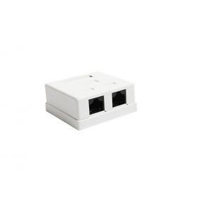 2 Port Network Wall Outlet Socket Surface Mount Box RJ45 CAT5E CAT6 White Color YH7014