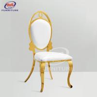 China Hotel Furniture Gold Stainless Steel Wedding Chairs for Banquet Halls on sale