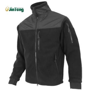 Wear Resistant Tactical Soft Shell Fleece Jacket Long Lasting Durability