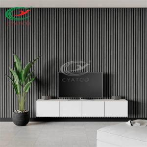 MDF Soundproof Walnut Wall Slats , Odorless Decorative Slat Wood Panels