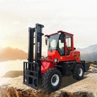 China 2000lbs Red Material Handling Forklift Truck Off Road With 75L Oil Tank on sale