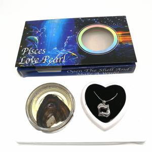 12 Horoscope Zodiac Natural Wish Freshwater Love Pearl Precious Zodiac Cage Holder Necklace Pendant Gift Set