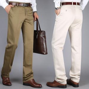 China Classic Straight Style Custom Fit Formal Pants for Men Plus Size and Cotton Fabric supplier