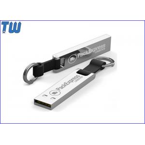 China Full Metal Silicon Key Ring Slim Flash Drive 32GB USB Memory Stick supplier