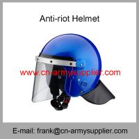 Wholesale Cheap China UN Blue Scratch-resistant Police Anti-Riot Helmet