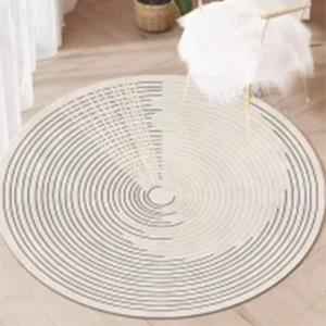 Round Living Room Floor Carpet Polyester/Cotton