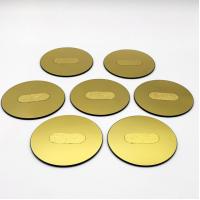 China Gold Plated Silicon Dioxide Optical Glass Plate Round Square Quartz Glass Window on sale
