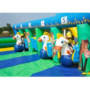 PVC Tarpaulin Inflatable Horse Racing Game For Kids , 3 Years Warranty