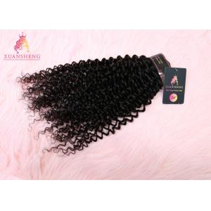 Full Cuticle Virgin Indian Hair / Kinky Curly No Shed Unprocessed Human Hair Extensions