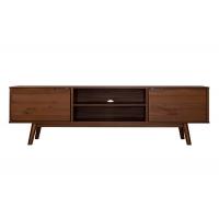 China Villa Living Room Wooden TV Stand With Drawers Walnut Color Fancy Luxury on sale