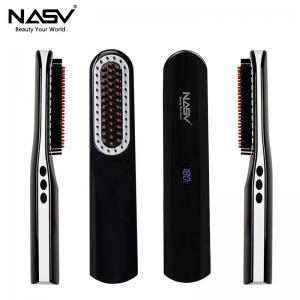 China Ionic Hair / Beard Home Hair Straightener Brush Ceramic Heated LCD Digital Display supplier