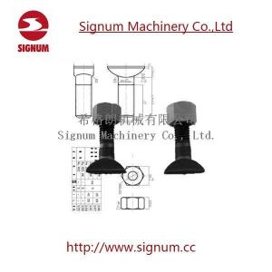 China T Bolt with Nuts & Washers for Railroad Track, Zinc Track T Bolt with Nuts & Washers supplier