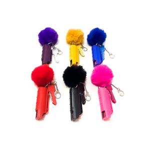 Colorful 3.5*95mm 20ML Pepper Spray Alarm Keychain With Quick Release