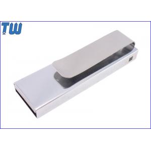 China Mini Delicate Metal Tie Clip 1GB Thumb Drive Customized Printing supplier