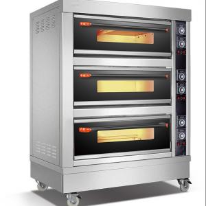 China 3 Deck Oven 6 Pan Commercial Conveyor Electric Pizza Oven For Bakeries supplier