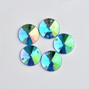 China Round Extremely Shiny On Stones , 14 Facets On Glass Rhinestones wholesale