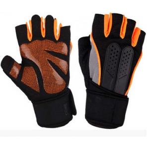 China Half Finger Outdoor Sport Gloves Microfiber Silica Anti Slip Breathable Exercise supplier