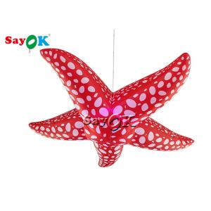 Store Decorative 3m Hanging Led Lighting Inflatable Starfish