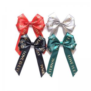 Personalized Brand name logo Custom Printed Satin Ribbon Gift Ribbon Bow