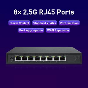 Multiple Networks 2.5 Gigabit Switch With 8 2.5G RJ45 Ports 4K MAC Address Table