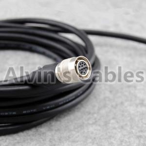 China Power I/O Cat6 M12 Cable Assembly HRS 12 Pin Hirose Female Open Twisted For Basler Camera GigE 3m supplier