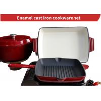 China Enameled Coating Cast Iron Baking Pan Casserole With Skillet on sale