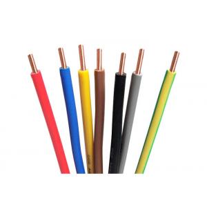 Colored Single Wire Cable PVC Insulation Wire 70℃ Max Conductor Temperature