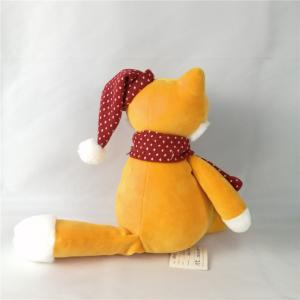China Orange Santa Stuffed Animal Stuffed Christmas Fox Huggable Baby Fox Toys supplier