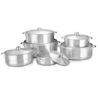 China EU Aluminum Eco Friendly Aluminum Cookware Sets With Lid Sustainable on sale