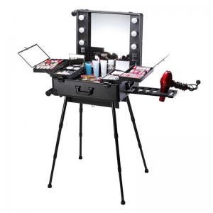 China Professional Travel Makeup Case With Mirror And Lights OEM ODM Supported supplier