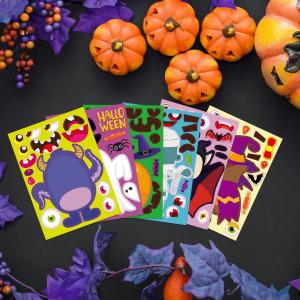 Oil Glue Cute Halloween Stickers Witch Bumper Stickers Environmental Protection