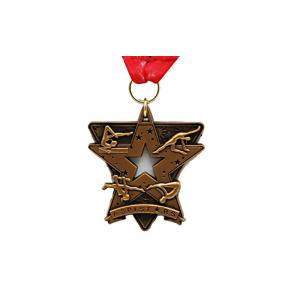 China New Design Lettering Metal Medal Zinc Alloy Die Casting Patriotism Pentagram Metal Medal wholesale