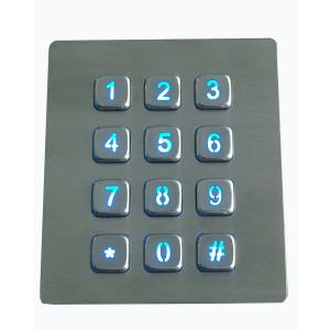 China PS/2 or USB led backlit metal numeric keypad with protuberant keys RS232 interface supplier