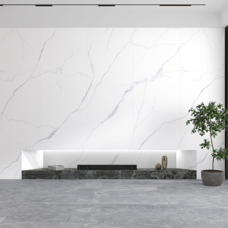 China Perfect Level 9mm Thickness Indoor Porcelain Tiles with 4 Patterns for Modern Simple Style wholesale