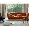 China Large Husk Tufted Fabric Sofa Living Room Furniture With Cushion Armrest wholesale