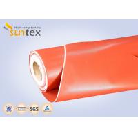 China 3732 Red Thermal Insulation Fabric Fireproof Fiberglass Cloth Silicone Rubber Coating on sale