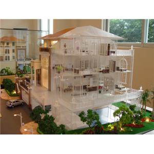 China Miniature scale model villa with interior furniture , handmade architectural model making factory supplier