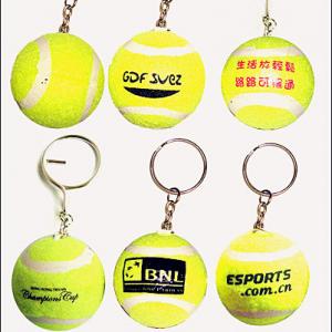 Yellow Tennis Ball Keychain