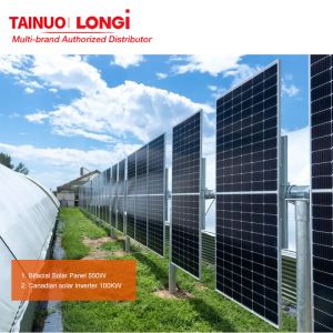 China Single Glass A Grade PV Panel Solar For Solar Plant Tech Longi Himo X6 Solar Power Panel wholesale