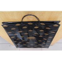 China Black HDPE / LDPE Hard Loop Plastic Handle Bag For Christmas Gift on sale