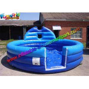 China Plato PVC Blue Inflatable Water Pools , Kids Soap Foam Pitch Custom Made supplier