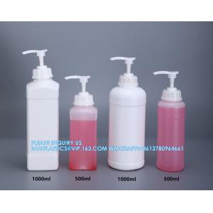 1L Plastic HDPE Bottle For Shampoo Hair Liquid Packaging With Pump Lid PUMP SPRAYER Plastic Screw Cap